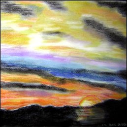 Sonnennuntergang (Pastellkreide, 2003)
